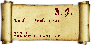 Magát Györgyi névjegykártya